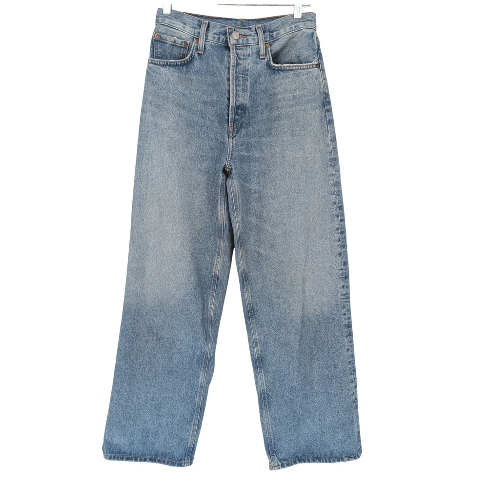 AGOLDE Low Slung Baggy Jeans Women 26 Light Blue Wide Leg Sustainable Denim Y2K